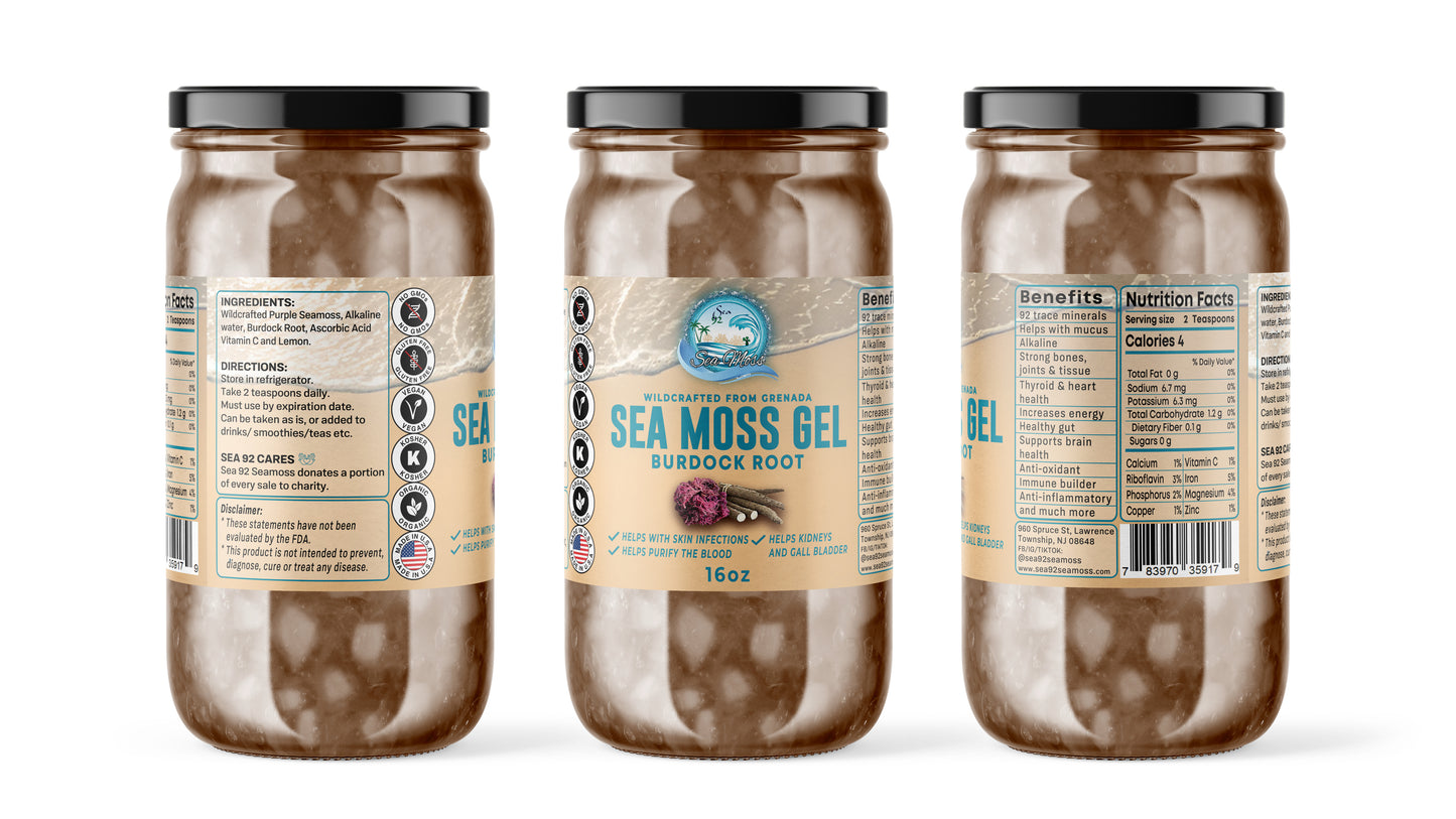 Burdock Root Sea Moss Gel