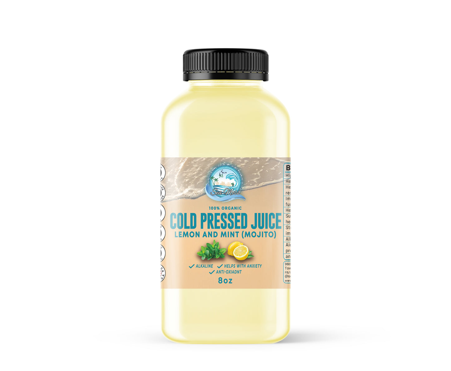 Lemon and Mint Cold Pressed Juice 8oz