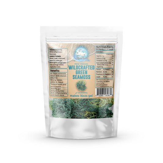 Wildcrafted Raw & Dried Green Sea Moss. Makes 128oz Of Sea Moss Gel