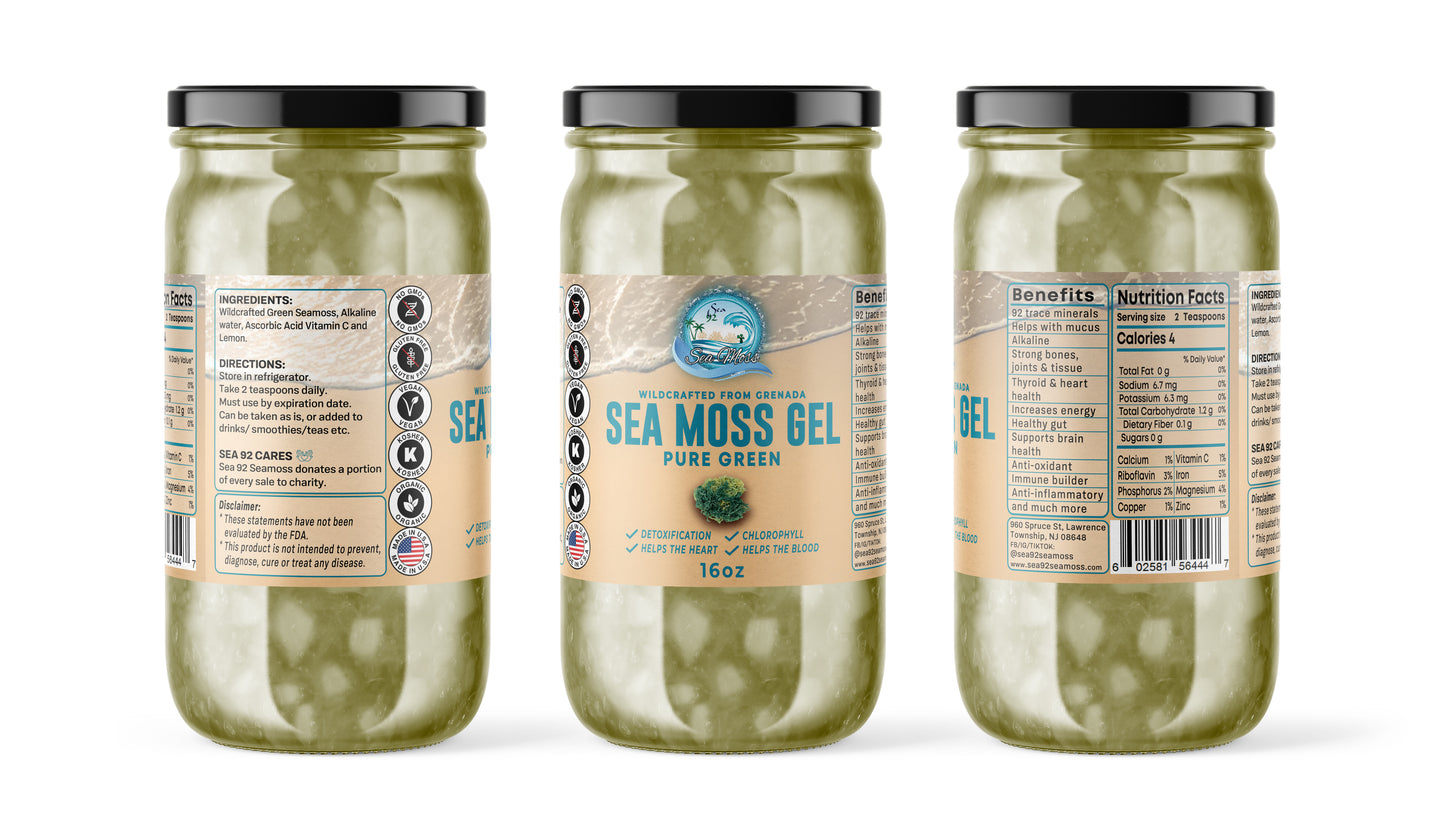 Green Sea Moss Gel With Chlorophyll