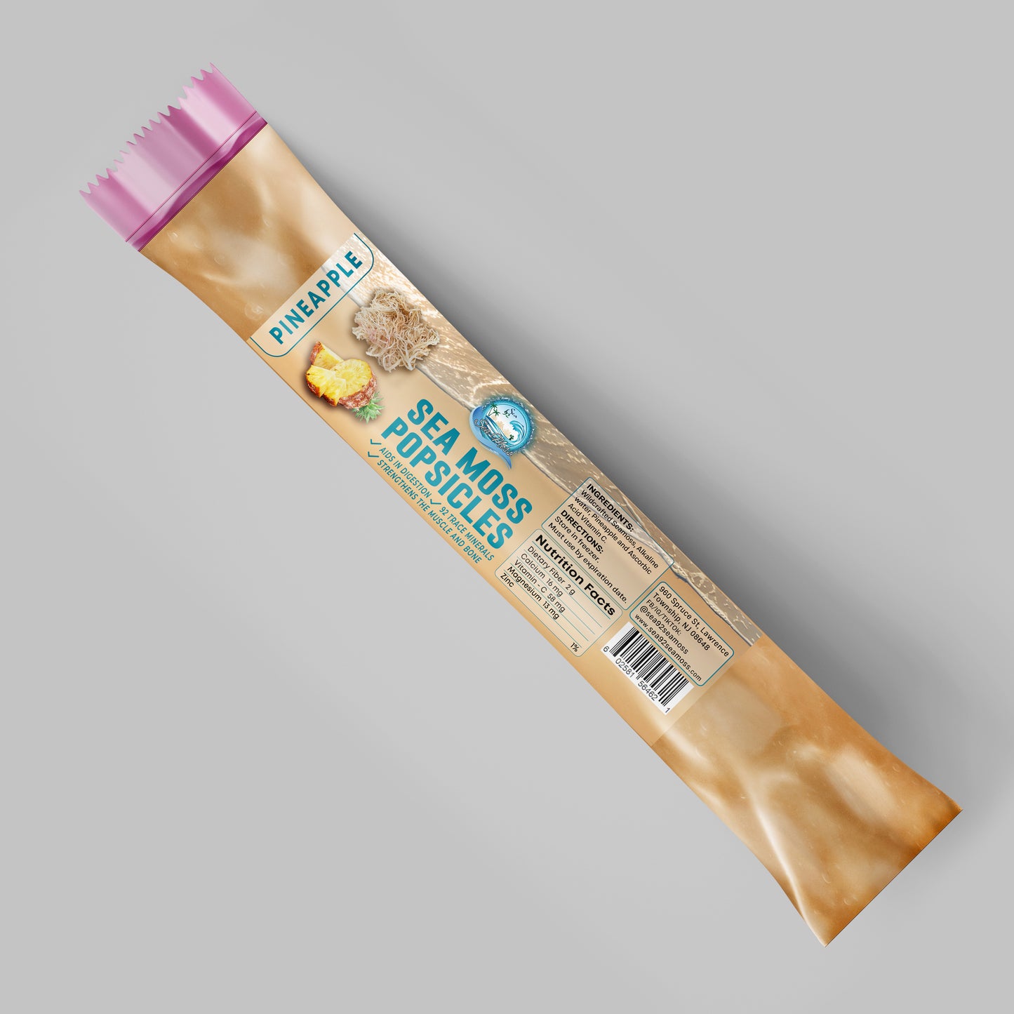 Sea Moss Popsicle With Organic Pineapple