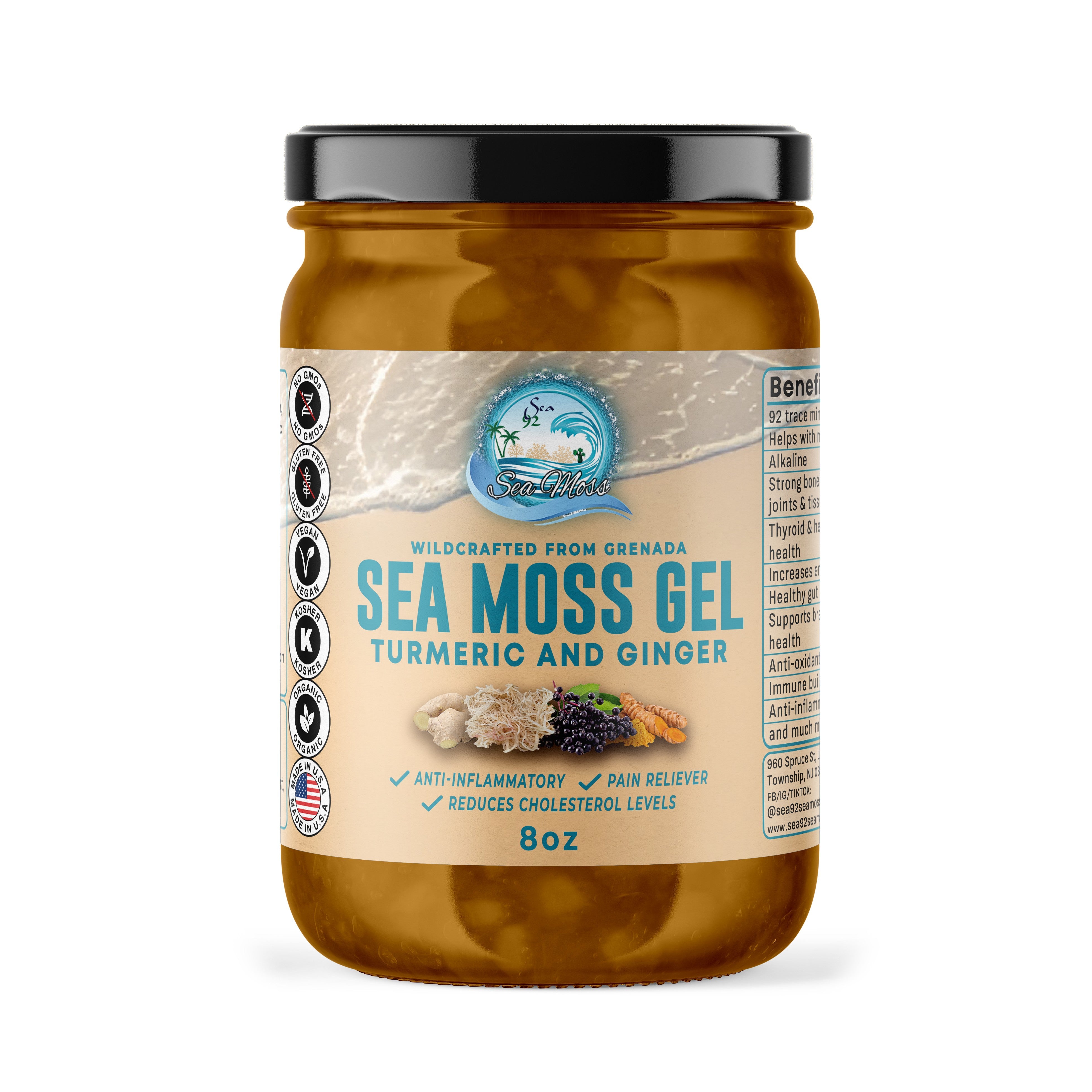 シゲ　　(sw61)マッコウ¥12000→¥9000 Turmeric & Ginger Sea Moss Gel – Sea 92 Sea Moss