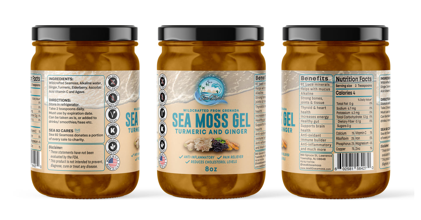 Turmeric & Ginger Sea Moss Gel